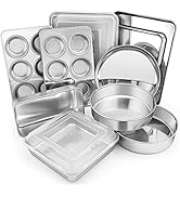 E-far Stainless Steel Toddler Plates with Suction - 9" Kids Plates, 4-Pack Divided Unbreakable & ...