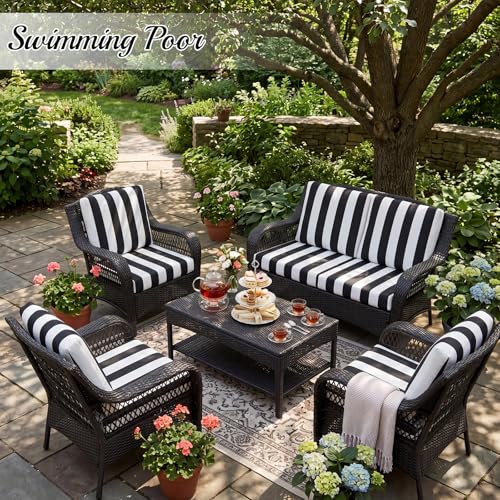 Waterproof Washable(Black White Striped)