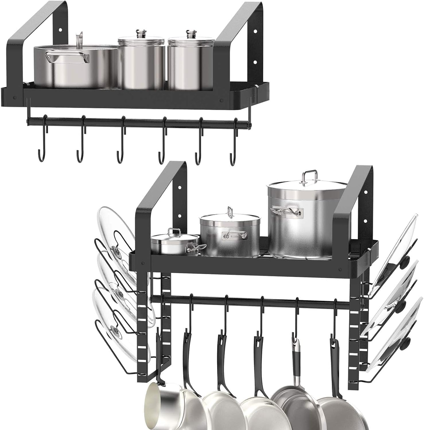X-cosrack Pot Racks Wall Mounted Set of 2
