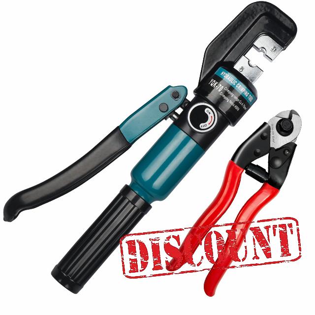 Steel DN Mate Hydraulic Crimping Tool/Hydraulic Crimper with Cable Cuttter for Stainless Steel Cable Railing Hardware