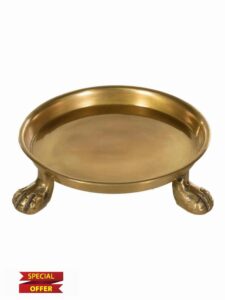 Round Clawfoot Dish — by Alice Lane Home Collection — Gold — for Home Decor