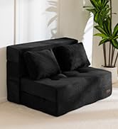 MAXYOYO Oversized Loveseat Sofa Couch, Upholstered Bean Bag Chair Cloud 3-Seat for Adults, Bonele...