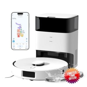 T30+ Robot Vacuum and Mop Combo with Self-Emptying Station