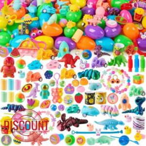 JOYIN 200Pcs Prefilled Easter Eggs with Assorted Toys