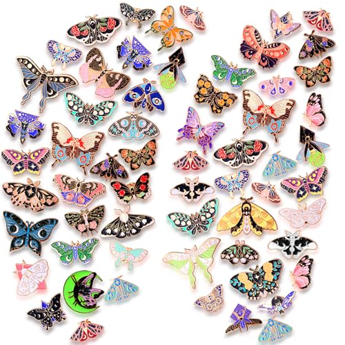 Ceenna 100 Pcs Enamel Pins Bulk Lapel Pins Brooches Decoration Gift for Backpack Clothes Women Mothers Teachers Nurse