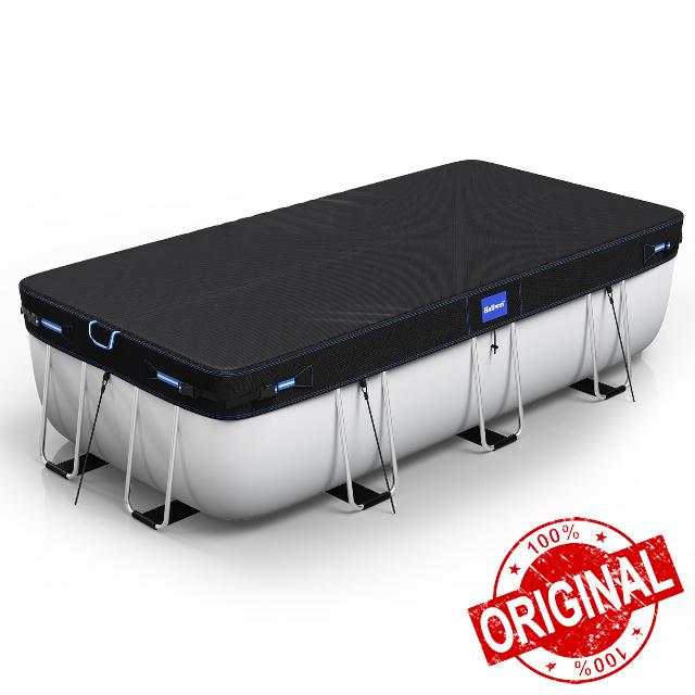 Holiwei 7x10 Ft Rectangular Pool Cover with Reflective Strips for Above Ground Pool