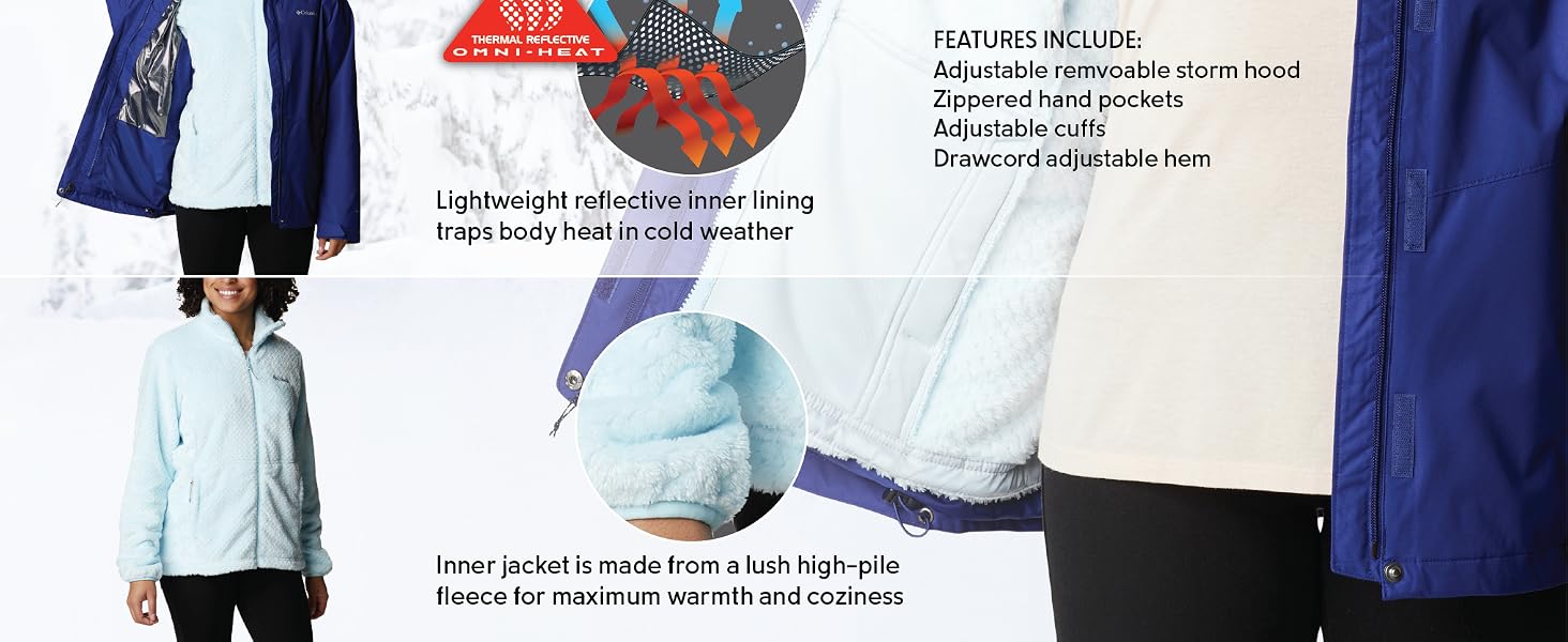 Three jackets in one, waterproof, breathable, Omni-Tech