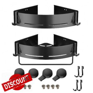 Black Suction Cup Corner Shower Caddy