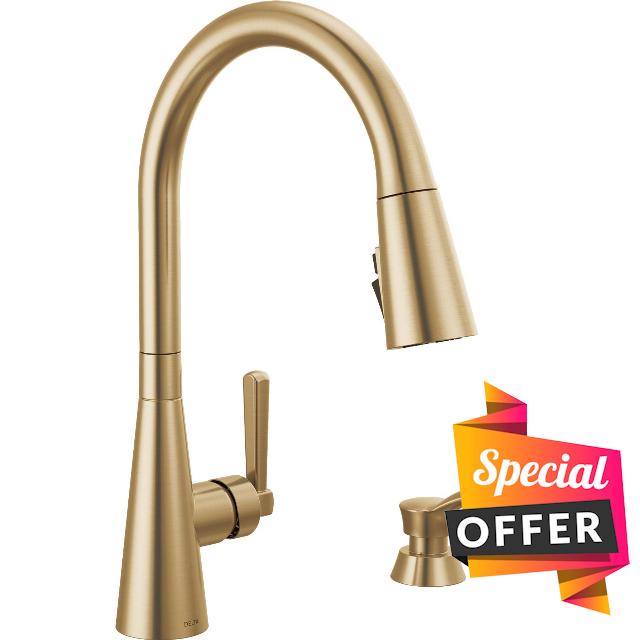 Delta Faucet Boyd Kitchen Faucet with Soap Dispenser