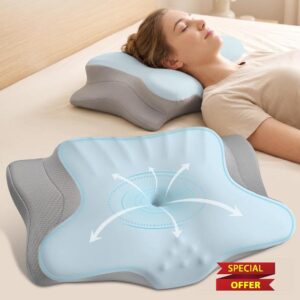 Ylekto Cervical Neck Pillow for Pain Relief - Contour Memory Foam Pillows for Sleeping