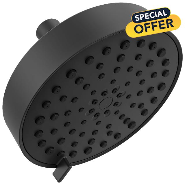 Delta Modern 4-Setting Matte Black Shower Head