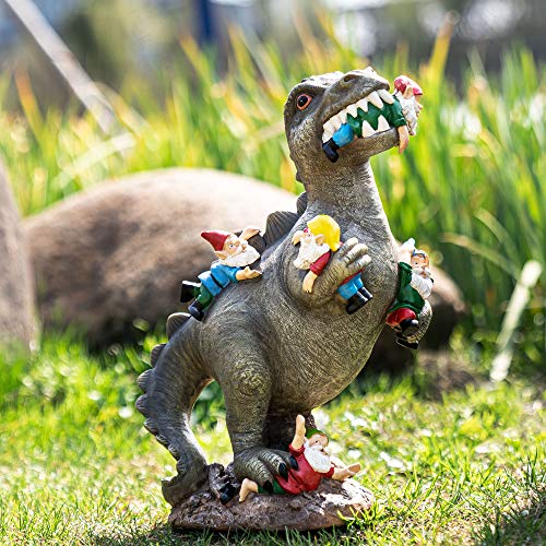 14” Dinosaur Gnomes Garden Statues
