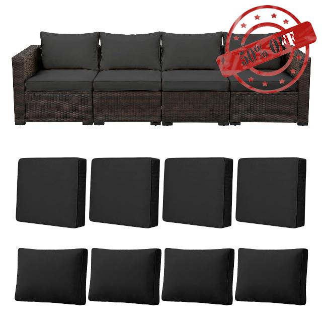 8pcs Outdoor Patio Cushion Covers Replacement