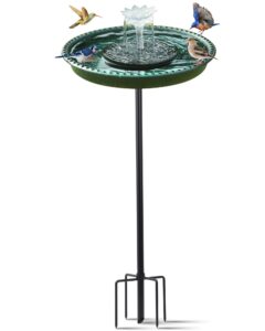 Yiabivo Solar Powered Bird Bath with Fountains for Hummingbirds