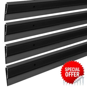 FoldTier 4 Pcs All-Season Door Sweeps for Bottom of Exterior and Interior Door