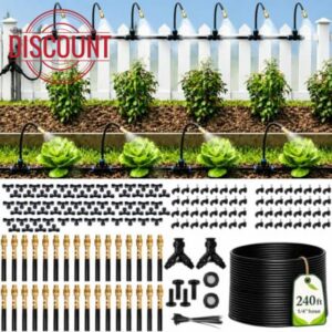 240Ft 1/4" Drip Irrigation System