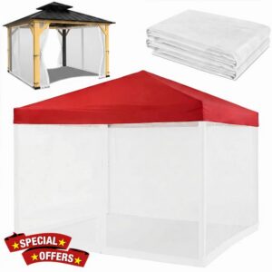 Tappio 10x10 Mosquito Net with Zipper for Patio Camping Gazebo and Canopy Tent