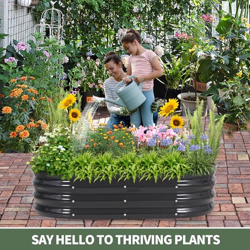 Planter Raised Beds with Tools.Gray-2pack