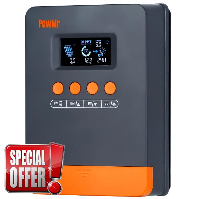 PowMr MPPT Charge Controller 35A 12V/24V Auto
