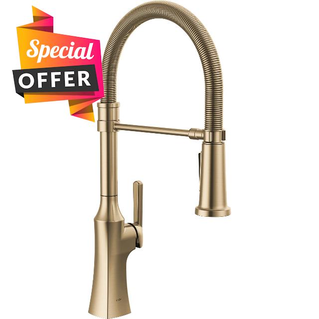 Delta Ermelo Pro Style Commercial Kitchen Faucet with Pull Down Sprayer