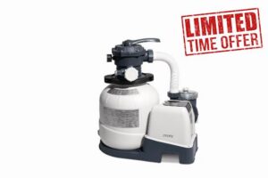 INTEX 26655EG SX2100 Plus Krystal Clear Sand Filter Pump for Above Ground Pools: 2100 GPH Pump Flow Rate