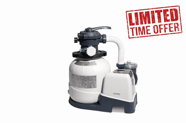 INTEX 26655EG SX2100 Plus Krystal Clear Sand Filter Pump for Above Ground Pools: 2100 GPH Pump Flow Rate