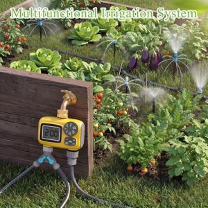16PCS Adjustable Nozzles & Fast-Plug Tube for Agricultural Yard