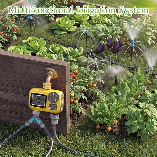 16PCS Adjustable Nozzles & Fast-Plug Tube for Agricultural Yard