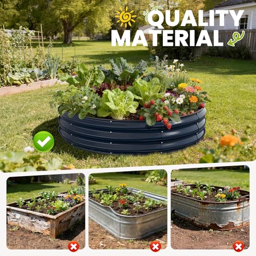 Rust-Resistant Steel Garden Bed for Vegetables Herbs Flowers