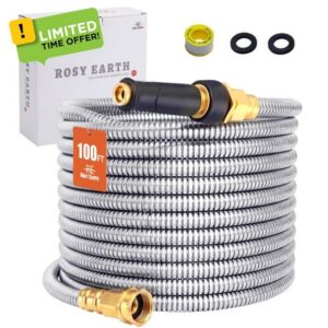 Rosy Earth Stainless Steel Garden Hose 100 FT