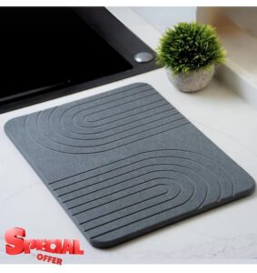 LIFSEZY- Stone Dish Drying Mat For Kitchen Counter