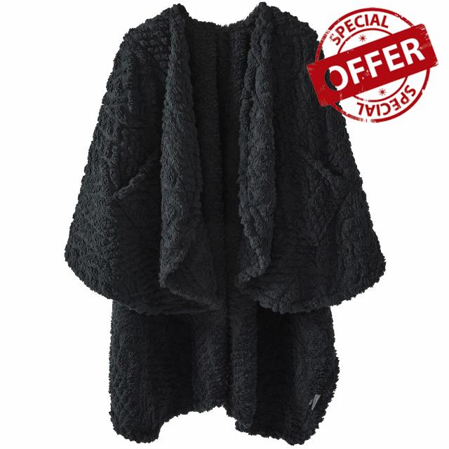 Royoliving Fuzzy Sherpa Wearable Fleece Blanket with Pockets for Adults