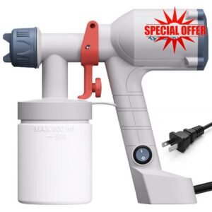 Tilswall Paint Sprayer Dreamer400 Upgraded Ultra-Light Electric Paint Spray Gun with 2 Nozzles & 3 Patterns Easy to Clean for Fences