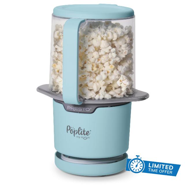 Presto 04811 PopLite My Munch Hot Air Popcorn Popper - Personal Sized