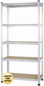Amazon Basics Double Post Press Board 5 Tier Shelf 36 x 18 x 72