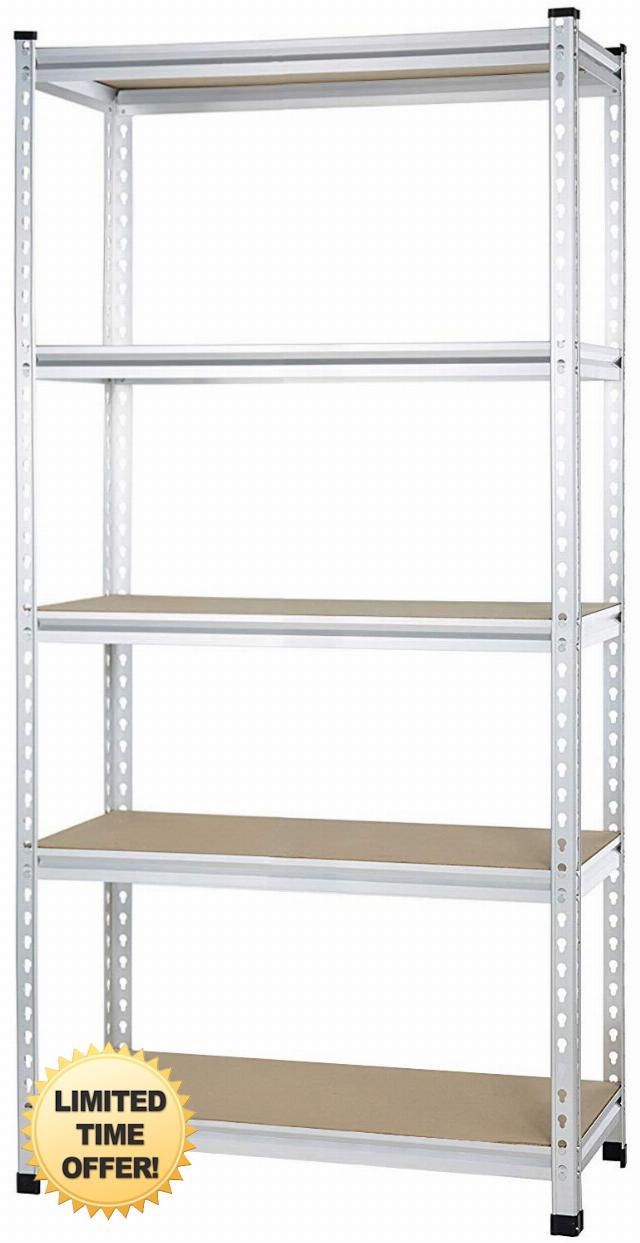 Amazon Basics Double Post Press Board 5 Tier Shelf 36 x 18 x 72
