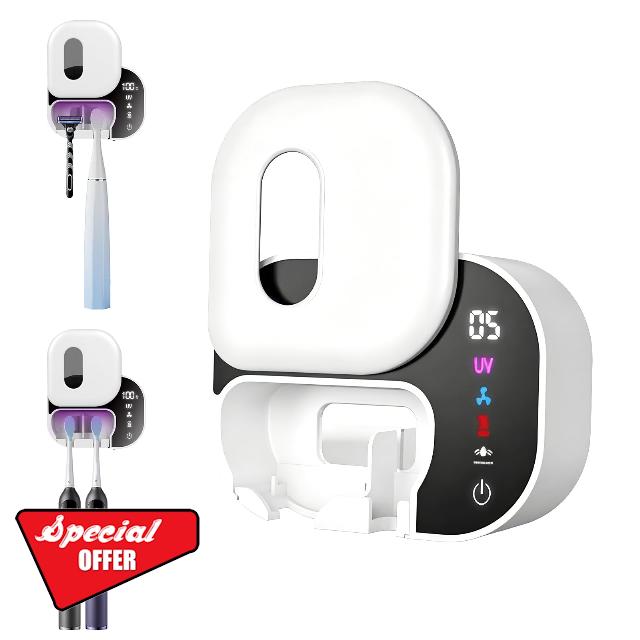 Upgraded Toothbrush Cleaner Holder Wall Mounted