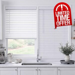 TEDNOVA 2" Cordless Faux Wood Blinds