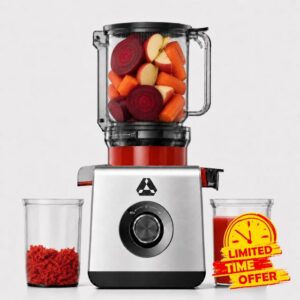 AAOBOSI Cold Press Juicer Machine with 6.6 Inch Wide Feed Chute