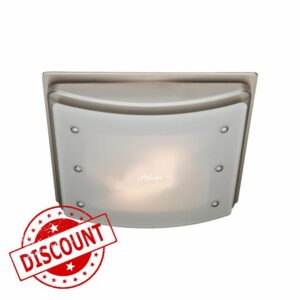Hunter Ellipse 100 CFM Ceiling Exhaust Bath Fan with Light and Night Light - Brushed Nickel