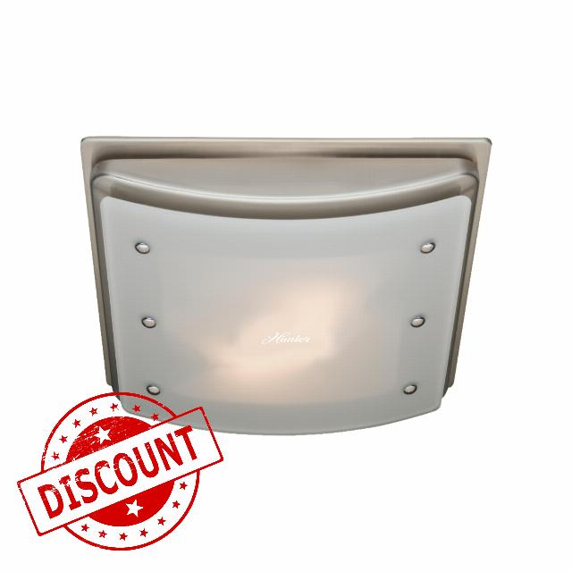 Hunter Ellipse 100 CFM Ceiling Exhaust Bath Fan with Light and Night Light - Brushed Nickel