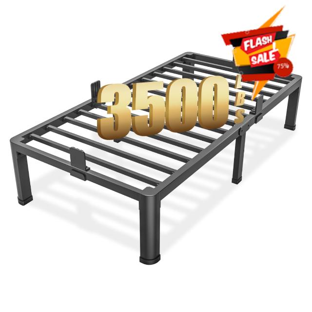 FUIOBYVV Twin Bed Frames with Round Corner Edge Legs