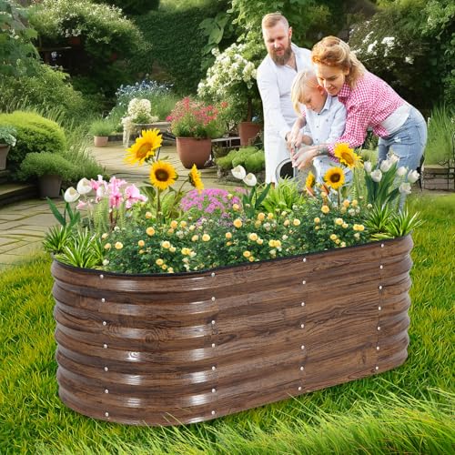 4x2x1.4ft Metal Garden Bed Kit for Vegetables Flower