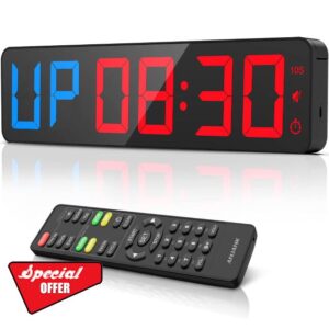 ANJANK Gym Timer 15"Large LED Display Wall Clock