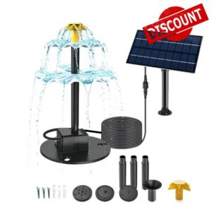 4W Outdoor Solar Bird Bath Fountain Pump | Multi-Layer Automatic Water Circulation