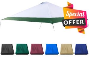Forest Green 13x13 FT Replacement Canopy Cover with Air Vent | Vantco Top Compatible with Coleman#1606532