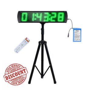 Large LED Display Digital Race Timer with Battery