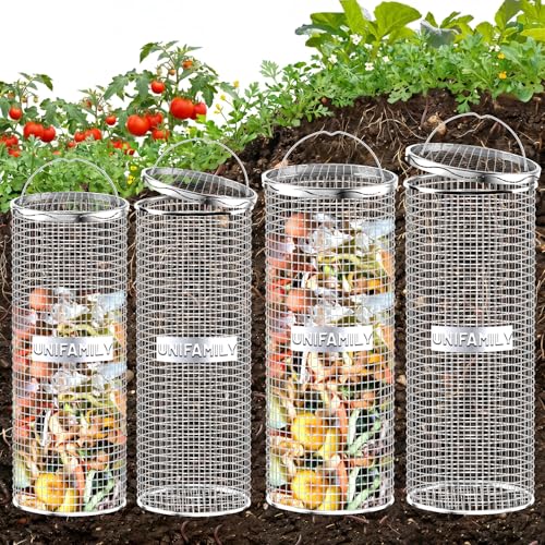 Stainless Steel Outdoor Compost Bin with Handle