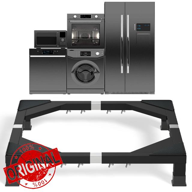 Heavy Duty Stainless Steel Laundry Pedestal - 6" Height Universal Washer & Dryer Stand for Front Load Machines