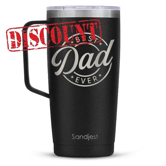 SANDJEST Dad Tumbler with Handle 20oz Coffee Travel Mug Cup for Grandfather Grandpas Grandfathers Grandad Birthday - Fathers Day - Christmas